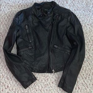 Black Faux Leather Jacket Small